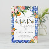 Zitrusfrüchte-Brautparty, in dem sie ihre Hauptpre Einladung (Stehend Vorderseite)