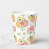 Zitrusfrüchte-Brautparty Pappbecher (Vorderseite)