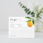 Zitrusfrüchte-Brautparty-Rezept-Karte (Stehend Vorderseite)
