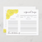 Zitrusfrüchte-Brautparty-Rezept-Karte (Vorne/Hinten)