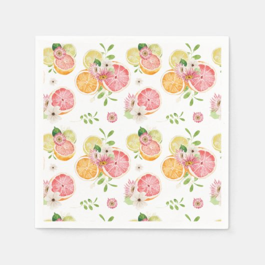 Zitrusfrüchte-Brautparty Serviette (Vorderseite)