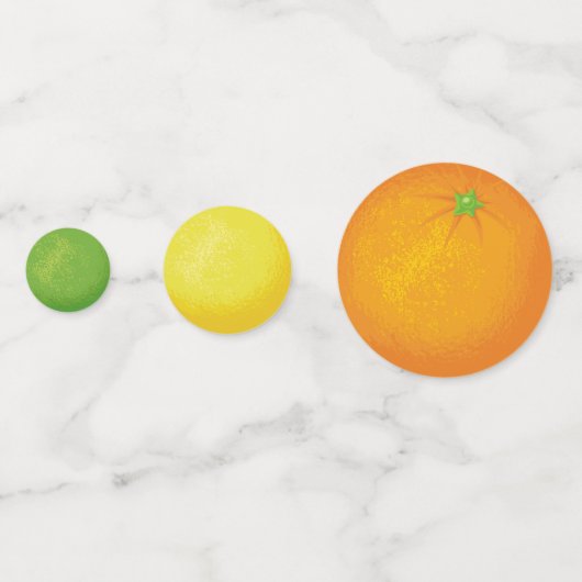 Zitrusfrüchte Confetti Konfetti (Vorderseiten)