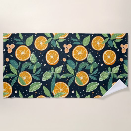Zitrusfrüchte der Marine Strandtuch (Vorderseite)