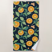 Zitrusfrüchte der Marine Strandtuch (Vorderseite)