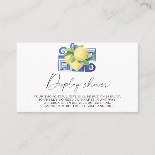 Zitrusfrüchte - Dusche anzeigen Begleitkarte (Vorderseite)