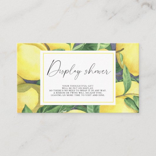 Zitrusfrüchte - Dusche anzeigen Begleitkarte (Vorderseite)