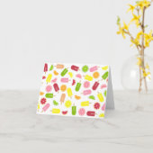 Zitrusfrüchte-Eis-Pop Karte (Gelbe Blume)