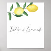 Zitrusfrüchte - Eistee und Limonade Poster (Vorne)