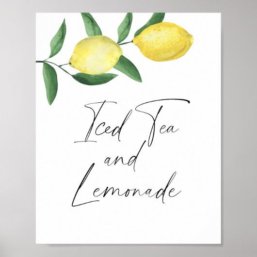 Zitrusfrüchte - Eistee und Limonade Poster (Vorne)