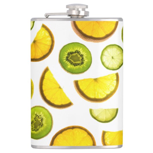 Zitrusfrüchte Flachmann (Vorderseite)