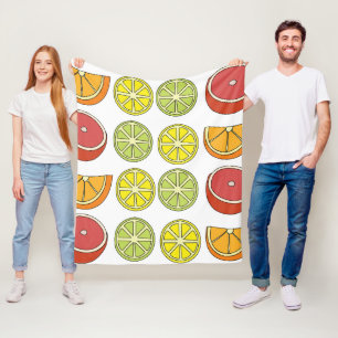 Zitrusfrüchte Fleecedecke