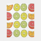 Zitrusfrüchte Fleecedecke (Vorderseite)