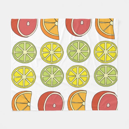 Zitrusfrüchte Fleecedecke (Vorderseite (Horizontal))