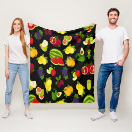 Zitrusfrüchte Fleecedecke