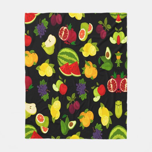 Zitrusfrüchte Fleecedecke (Vorderseite)