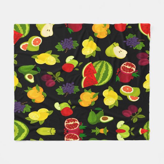 Zitrusfrüchte Fleecedecke (Vorderseite (Horizontal))
