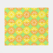 Zitrusfrüchte Fleecedecke (Vorderseite (Horizontal))