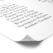 Zitrusfrüchte-Flora 12 Tabelle Hochzeitstabelle Poster (Ecke)