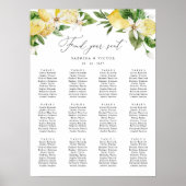 Zitrusfrüchte-Flora 12 Tabelle Hochzeitstabelle Poster (Vorne)