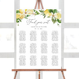 Zitrusfrüchte-Flora 12 Tabelle Hochzeitstabelle Poster