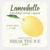 Zitrusfrüchte | Freundschaft Hallo Funny Quadratischer Aufkleber (Vorderseite)