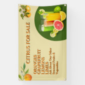 Zitrusfrüchte für den Verkauf von Obst und Gemüse, Banner (Vertikal)