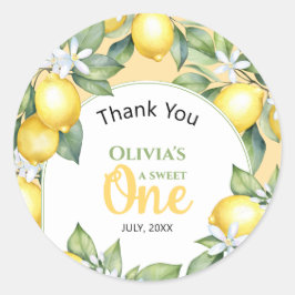 Zitrusfrüchte Geburtstagsaufkleber Runder Aufkleber