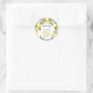 Zitrusfrüchte Geburtstagsaufkleber Runder Aufkleber