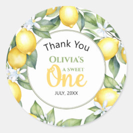 Zitrusfrüchte Geburtstagsaufkleber Runder Aufkleber