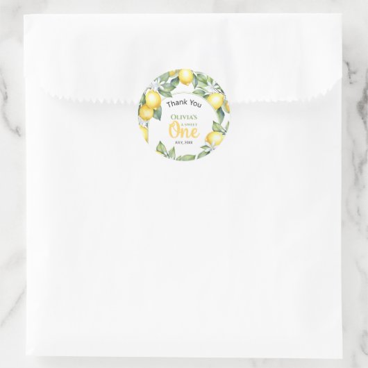 Zitrusfrüchte Geburtstagsaufkleber Runder Aufkleber (Tasche)