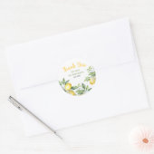 Zitrusfrüchte Geburtstagsaufkleber Runder Aufkleber (Umschlag)