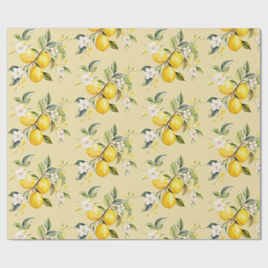 Zitrusfrüchte-Geburtstagsparty Geschenkpapier (Flach)