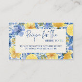 Zitrusfrüchte-Gelb und blaues Brautparty Begleitkarte (Vorderseite)