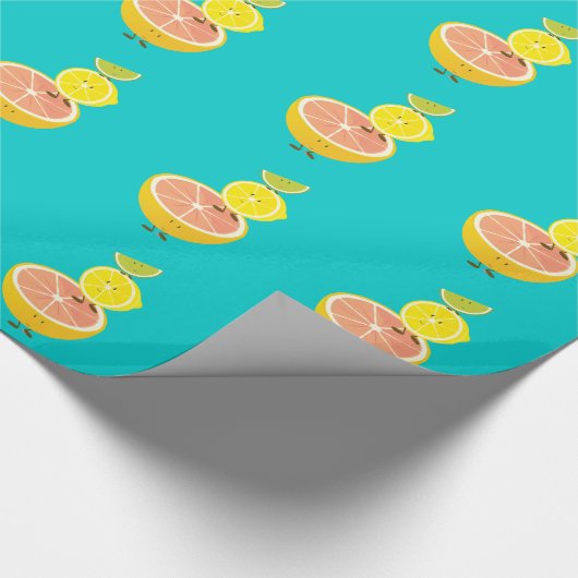 Zitrusfrüchte Geschenkpapier (Ecke)