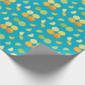 Zitrusfrüchte Geschenkpapier (Ecke)