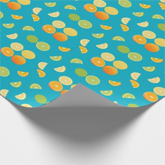 Zitrusfrüchte Geschenkpapier (Ecke)