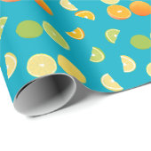 Zitrusfrüchte Geschenkpapier (Rolleneckpunkt)