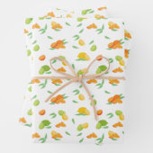 Zitrusfrüchte Geschenkpapier Set (Beispiel)