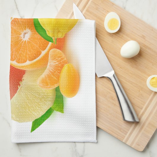 Zitrusfrüchte Geschirrtuch (Viertel Falte)