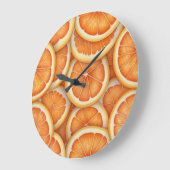Zitrusfrüchte geschnitten Orangen Wandklemme Große Wanduhr (Winkel)
