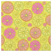 Zitrusfrüchte (Grapefruit Lemon Limon Orange) Stoff (Nahaufnahme)