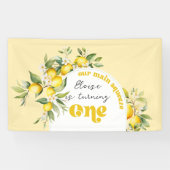 Zitrusfrüchte Hauptpresse 1. Geburtstag Party Banner (Horizontal)