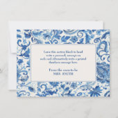 Zitrusfrüchte-Hauptpresse, blaues Brautparty Dankeskarte (Rückseite)