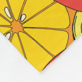 Zitrusfrüchte Helles, nahtloses Muster Fleecedecke (Ecke)