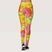 Zitrusfrüchte Helles, nahtloses Muster Leggings (Rückseite)