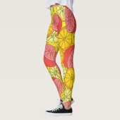 Zitrusfrüchte Helles, nahtloses Muster Leggings (Links)