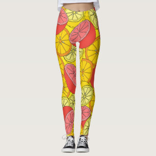 Zitrusfrüchte Helles, nahtloses Muster Leggings