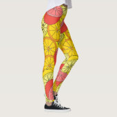 Zitrusfrüchte Helles, nahtloses Muster Leggings (Rechts)