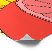 Zitrusfrüchte Helles, nahtloses Muster Poster (Ecke)