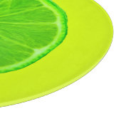 Zitrusfrüchte, Hellgrüne Scheibe von Limonen Schneidebrett (Ecke)